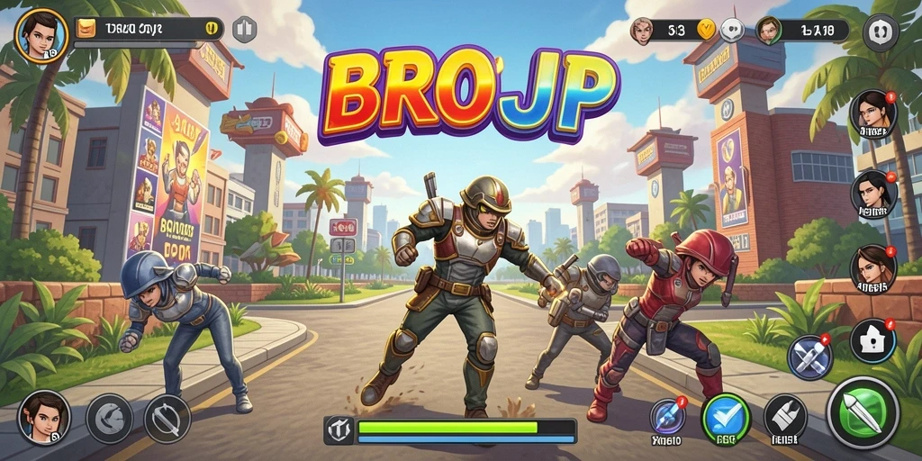 Screenshot gameplay BROJP yang penuh aksi dan tantangan.