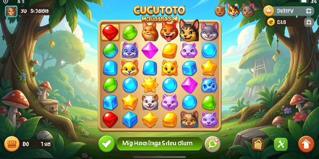 Screenshot gameplay <strong>CUCUTOTO</strong> yang menunjukkan momen mencocokkan objek.