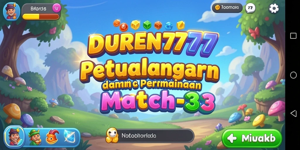 Tampilan gameplay DUREN777 yang penuh warna dan menantang.