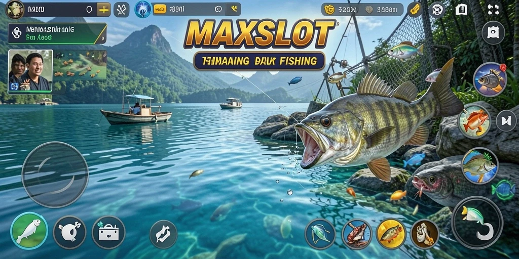 Tampilan gameplay memancing yang mendebarkan di MAXSLOT.