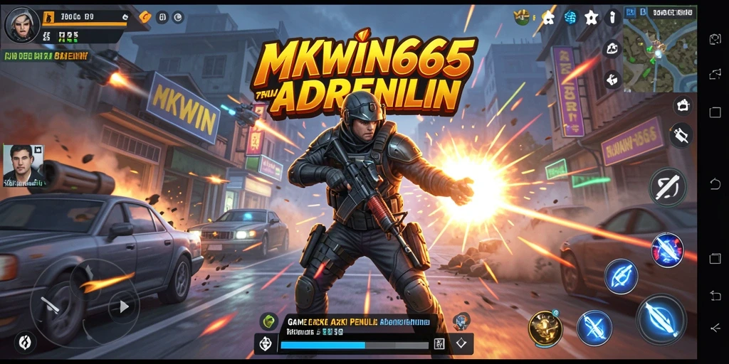 Screenshot gameplay MKWIN666 menampilkan aksi pertarungan yang epik.