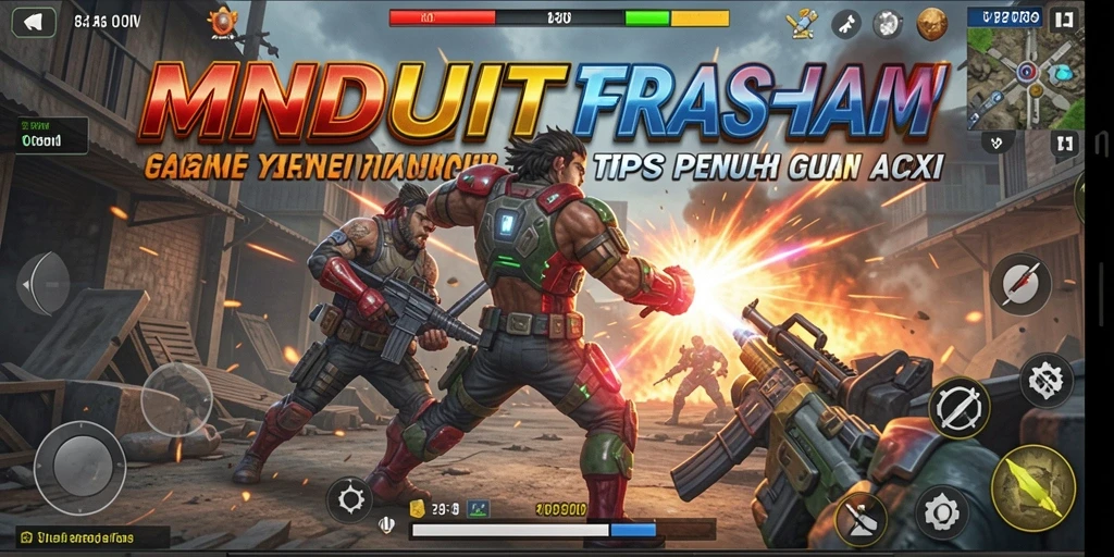 Tangkapan layar menunjukkan aksi seru dalam permainan TPS MNDUIT.