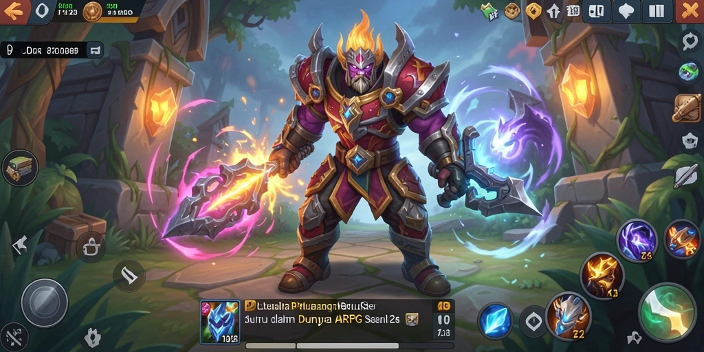 Screenshot dari gameplay ARPG yang mendebarkan di OLX128.