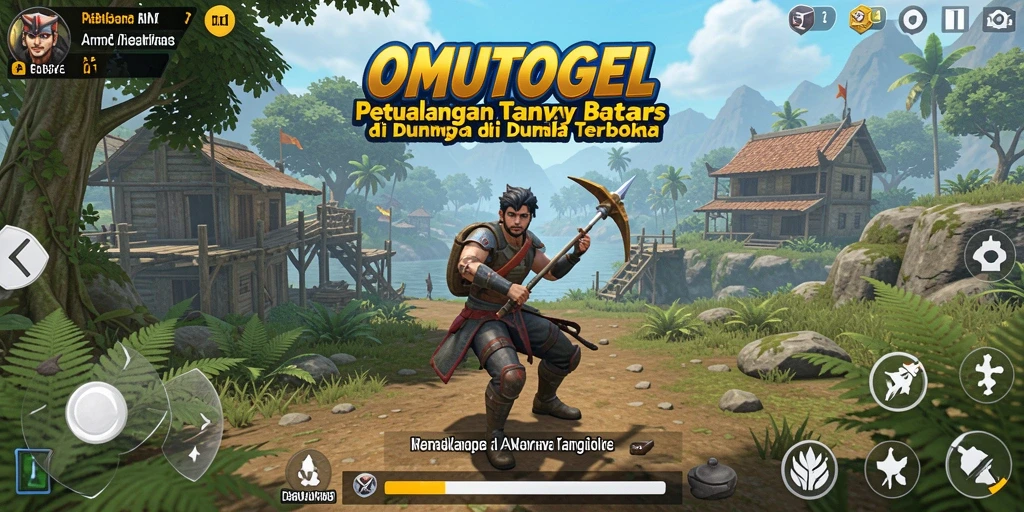 Tampilan gameplay OMUTOGEL yang menakjubkan di dunia terbuka.