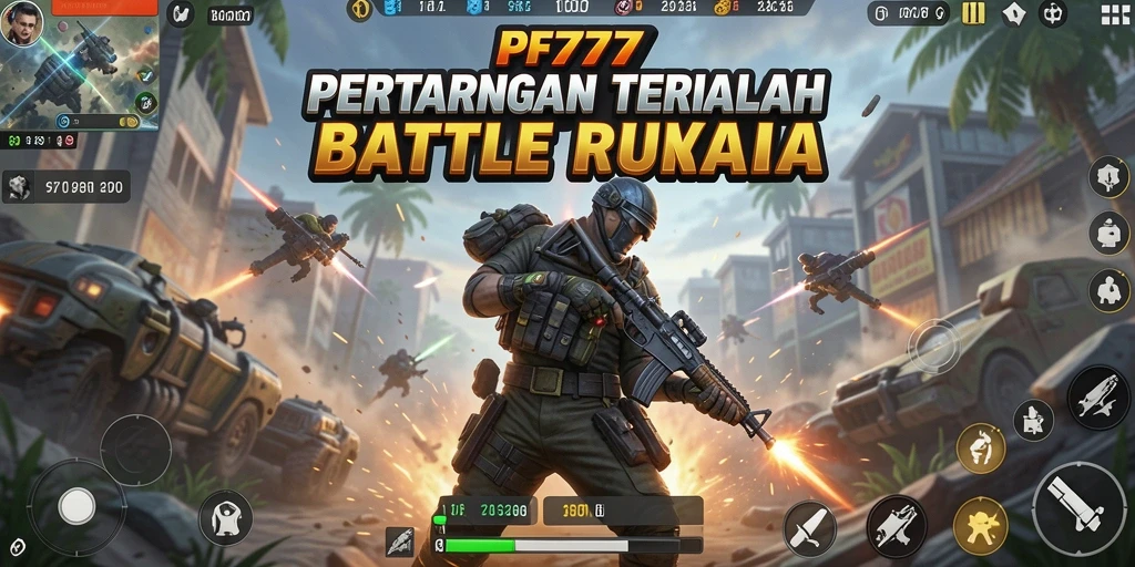Menampilkan aksi mendebarkan dalam pertempuran Battle Royale.