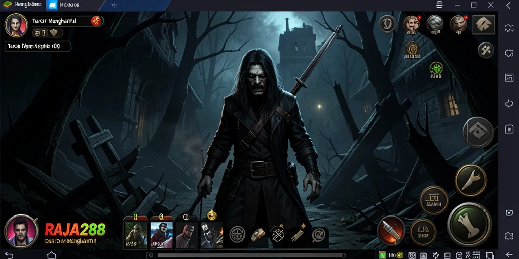 Screenshot menampilkan momen menegangkan di dalam game RAJA288.