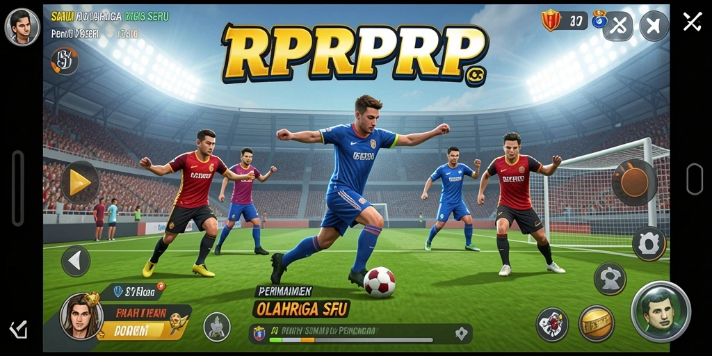 Screenshot gameplay RPRPRP menampilkan aksi olahraga yang seru dan dinamis.