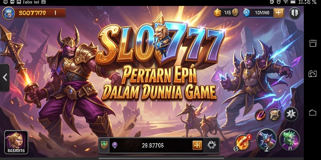 Tampilan gameplay SLOT777 yang menegangkan dan seru.
