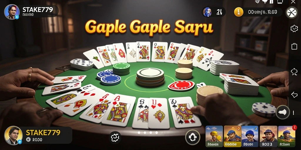Gameplay seru STAKE779 dengan teman-teman di Gaple.